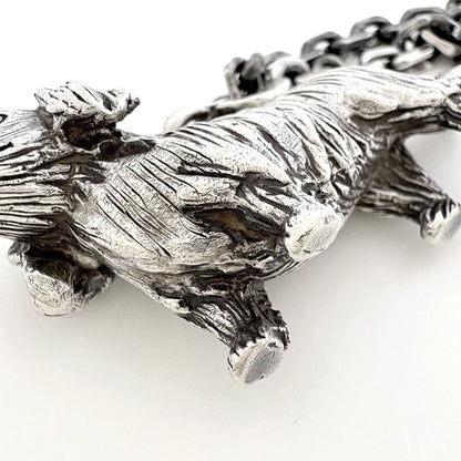 Hermes Charm Key Holder Dachshund Dog 925 Sterling Silver — view 4