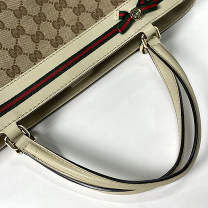 Gucci Tote GG Sherry Line Canvas Beige — view 6