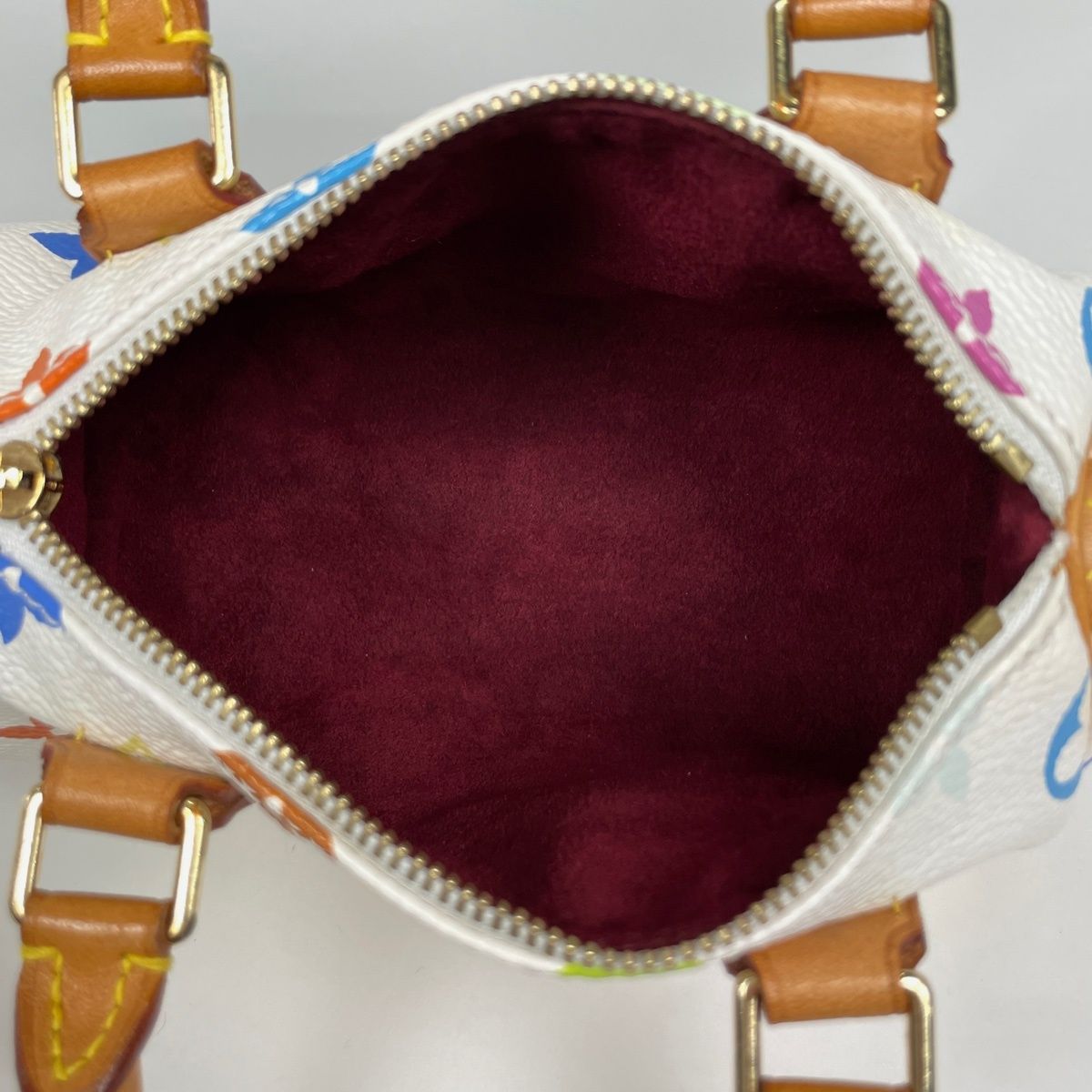 Louis Vuitton Mini Speedy Handbag Monogram Multicolor White — view 8