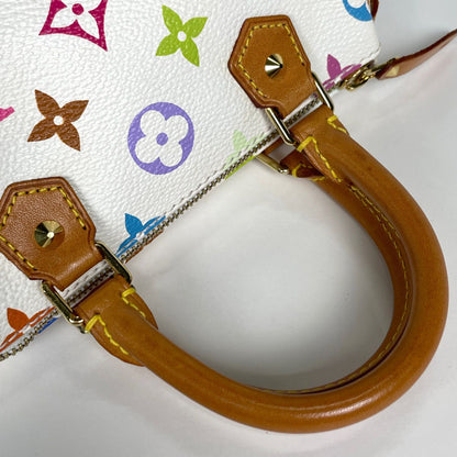 Louis Vuitton Mini Speedy Handbag Monogram Multicolor White — view 6