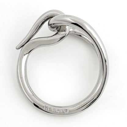 Hermes Scarf Ring Jumbo Clasp Metal Silver — view 2