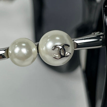 Chanel Sunglasses CC Logo Acetate Fakepearl Black Eyewear — view 4