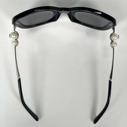 Chanel Sunglasses CC Logo Acetate Fakepearl Black Eyewear — view 3