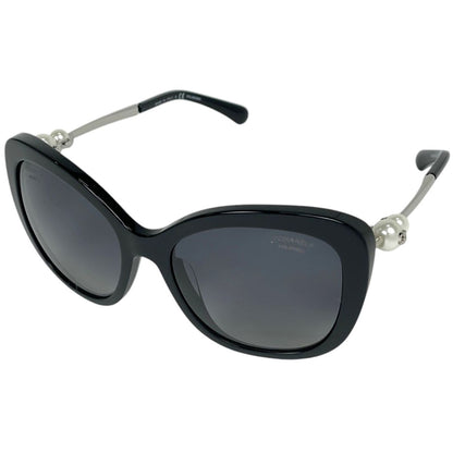 Chanel Sunglasses CC Logo Acetate Fakepearl Black Eyewear