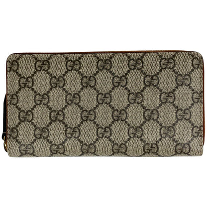 Gucci Wallet GG Round Zip Supreme Beige
