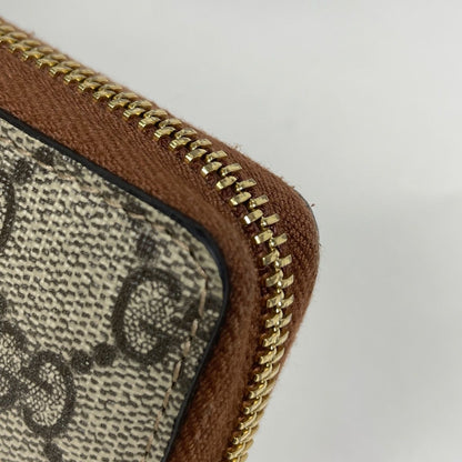 Gucci Wallet GG Round Zip Supreme Beige — view 4