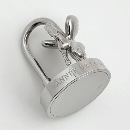 Hermes Bag Charm Cadena Metal Silver — view 3
