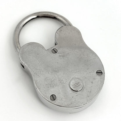 Chanel Charm CC Logo Padlock Metal Silver Keychain — view 2