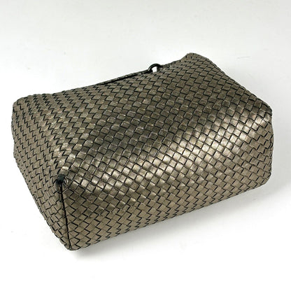 Bottega Veneta Shoulder Bag Intrecciato Leather Gold — view 2
