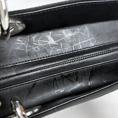 Dior Handbag Lady Cannage 2-Way Canvas Black — view 6