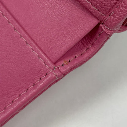 Chanel Trifold Wallet CC Logo Boy Small Caviar Leather Pink — view 4