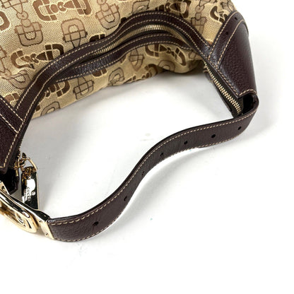 Gucci Handbag Horsebit Canvas Brown — view 7