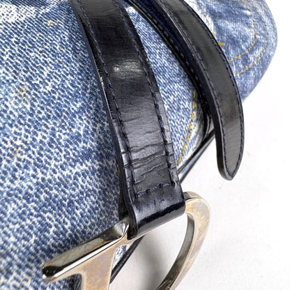 Dior Saddle Bag Denim Light Blue — view 5