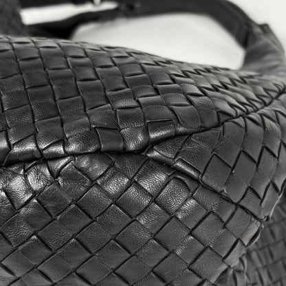 Bottega Veneta Shoulder Bag Intrecciato Leather Black — view 3