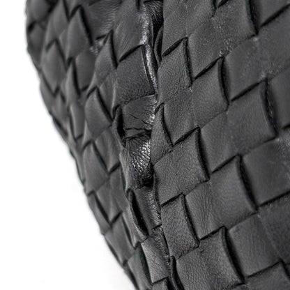 Bottega Veneta Shoulder Bag Intrecciato Leather Black — view 4