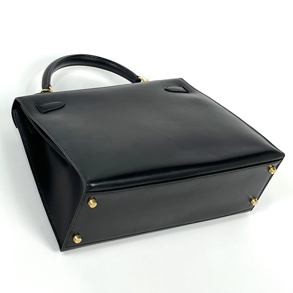 Hermes Kelly 32 Handbag Outer Sewn 2-Way Box Calf Black — view 2