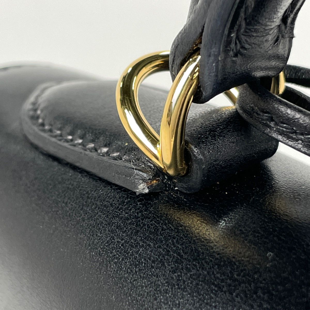 Hermes Kelly 32 Handbag Outer Sewn 2-Way Box Calf Black — view 4