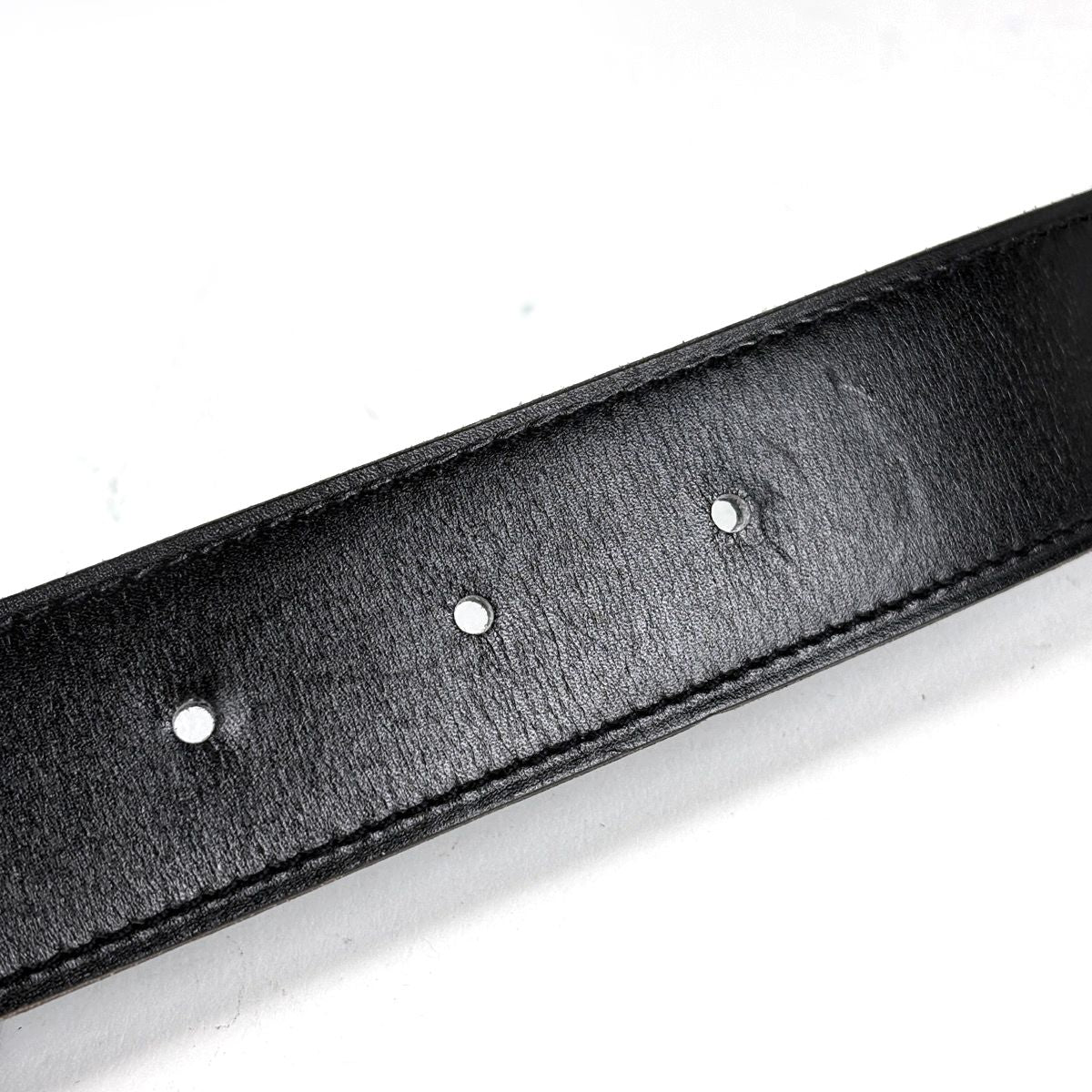 Hermes Belt Constance Reversible Box Calf Taurillon Clemence Black Blue Jeans — view 3