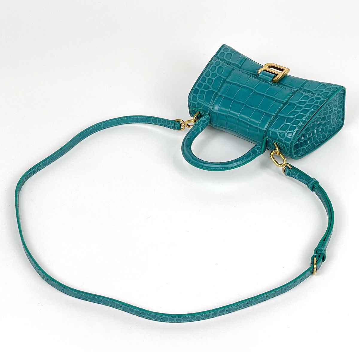Balenciaga Hourglass XS Handbag 2-Way Leather Green — view 5