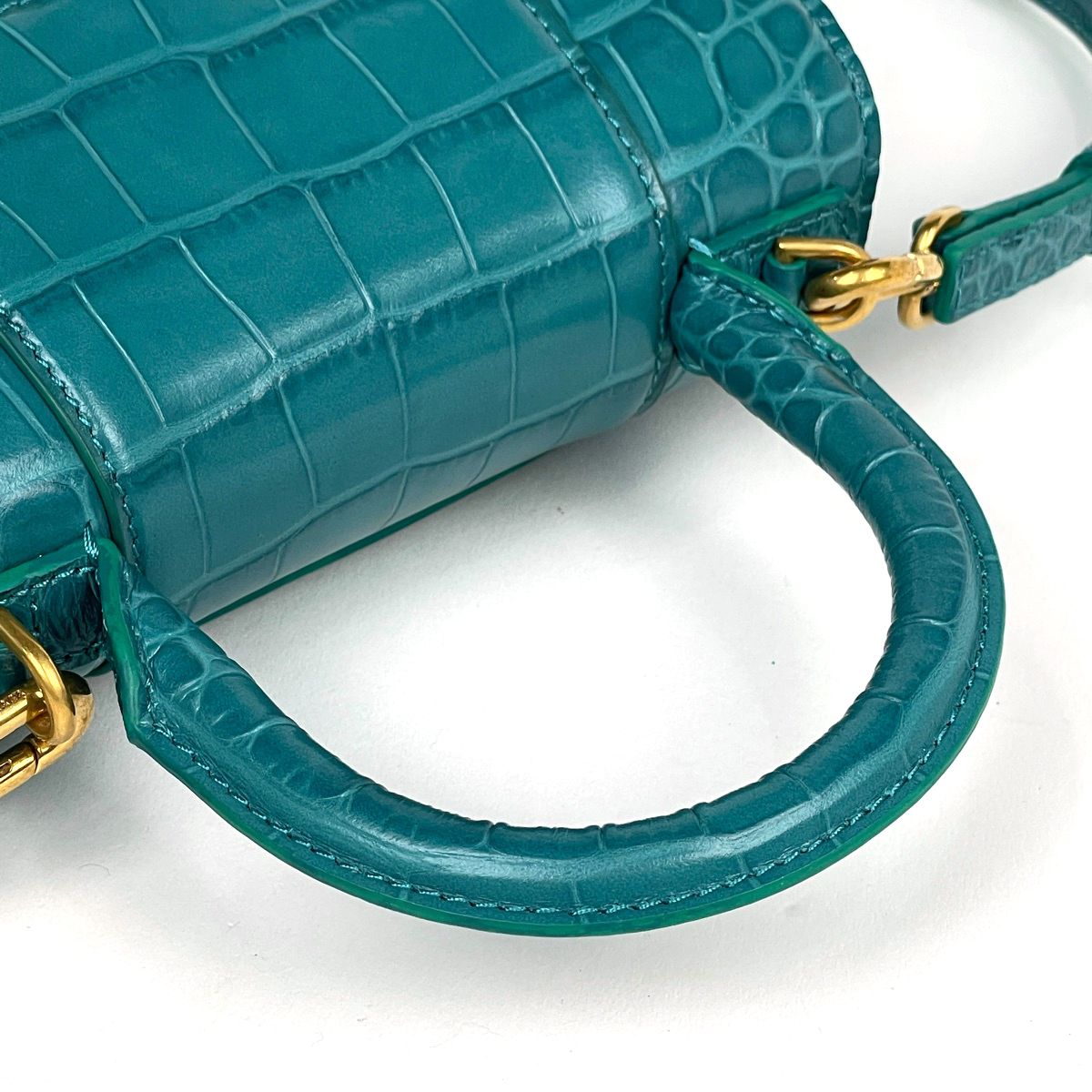 Balenciaga Hourglass XS Handbag 2-Way Leather Green — view 4