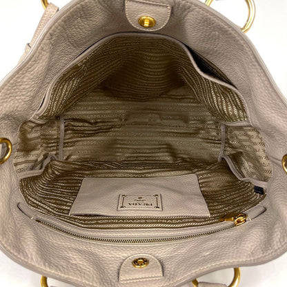 Prada Handbag 2-Way Leather Beige BN — view 8