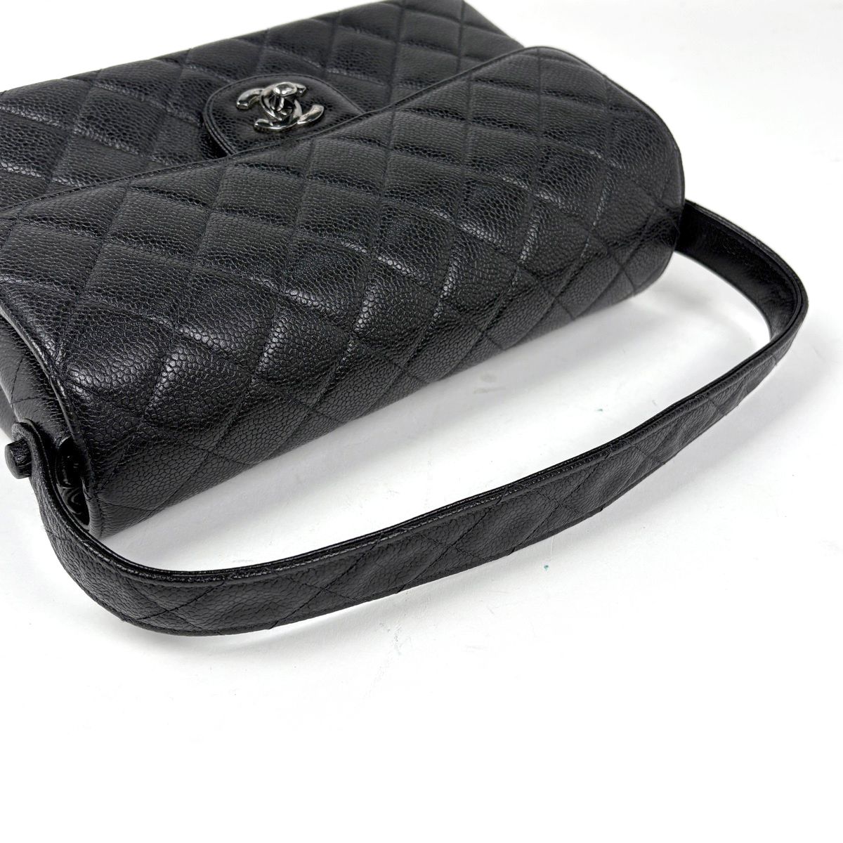 Chanel Handbag CC Logo Quilted Double Face Caviar Leather Black — view 4