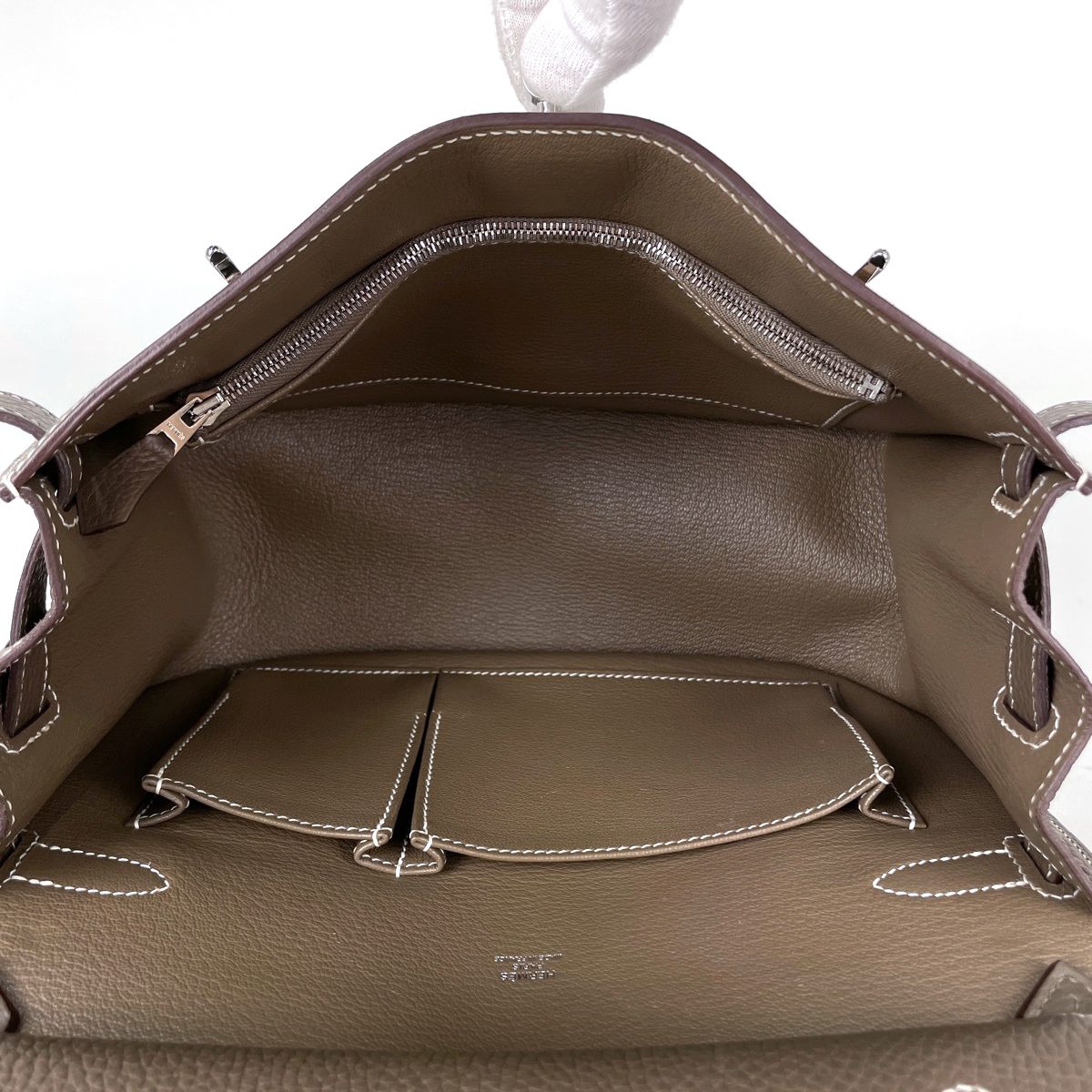 Hermes Gypsy 28 Shoulder Bag Taurillon Clemence Etoupe — view 8