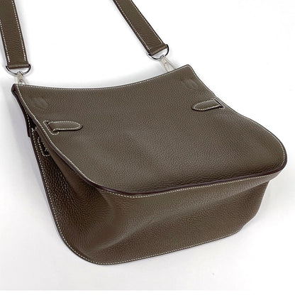 Hermes Gypsy 28 Shoulder Bag Taurillon Clemence Etoupe — view 2