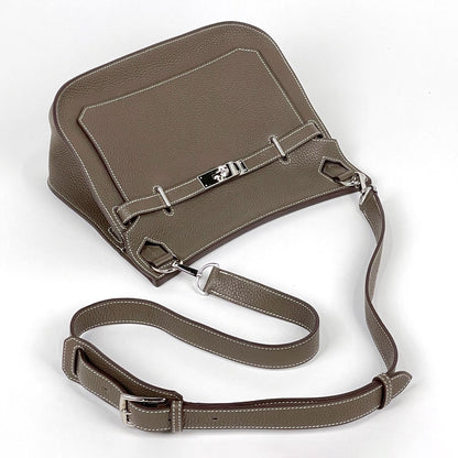 Hermes Gypsy 28 Shoulder Bag Taurillon Clemence Etoupe — view 5