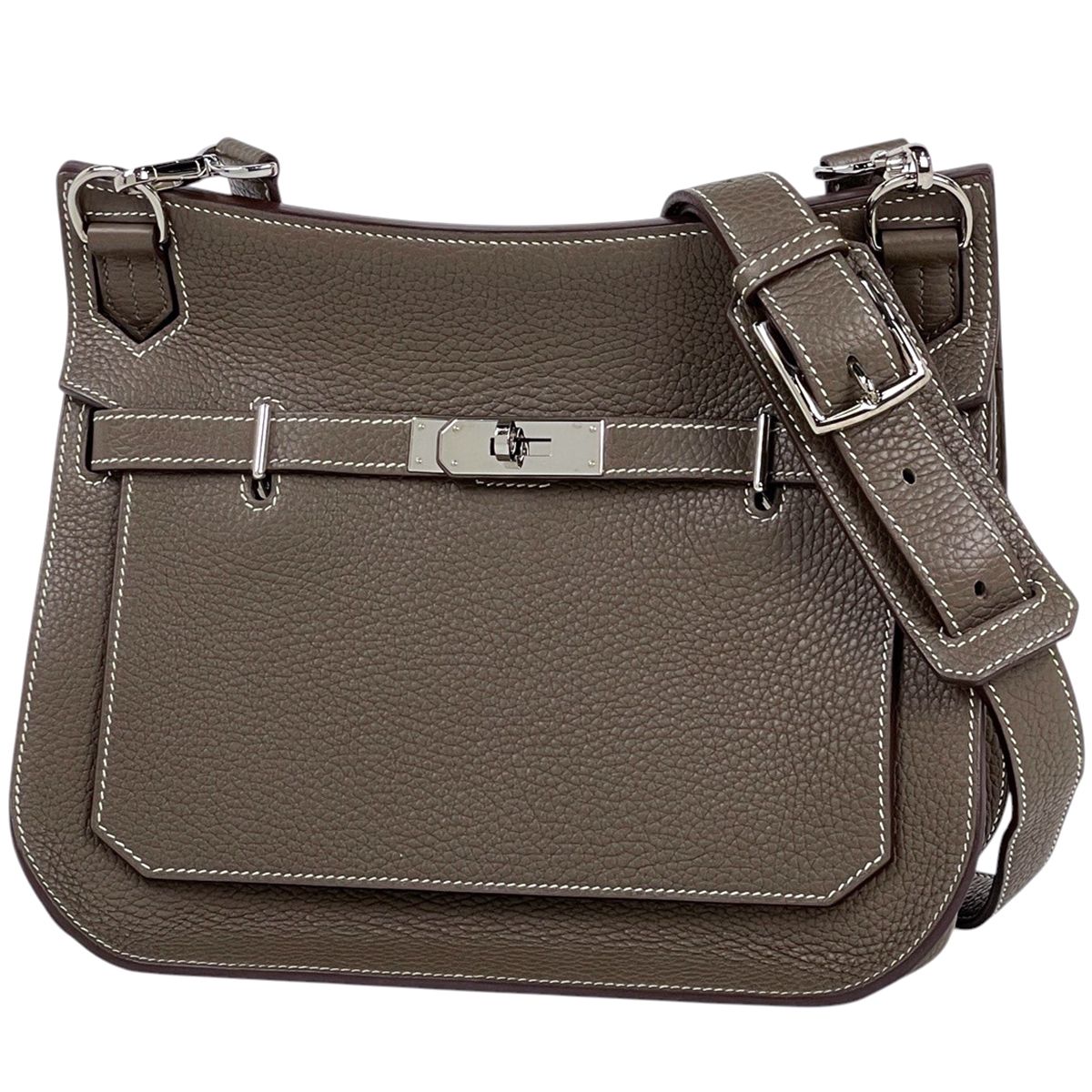 Hermes Gypsy 28 Shoulder Bag Taurillon Clemence Etoupe