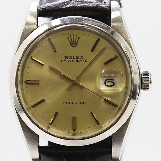 Rolex Oistar Date Hand Wound Gold Dial Watches Mtm Watch