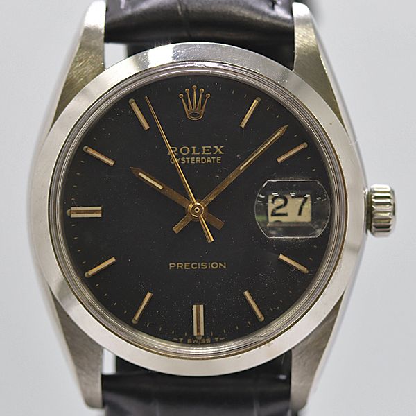 Rolex Oistar SS Hand Wound Black Dial Watches Mtm Watch