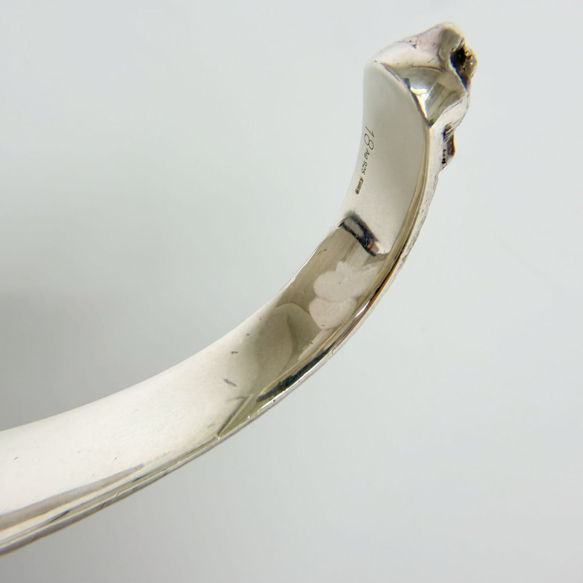 Gucci Cat Head Arabesque Interlocking G Bangle 925 Sterling Silver Vintage — view 7