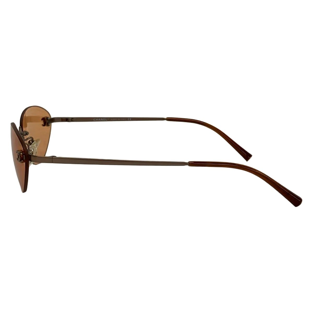 Chanel Sunglasses Light Brown Blanc CC Logo Eyewear — view 2