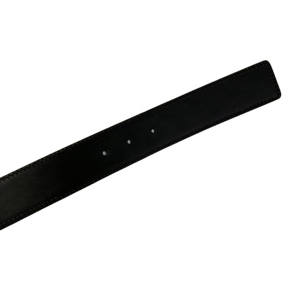 Gucci Belt 85 34 Dark Brown Silver Interlocking Guccissima Line Leather — view 5