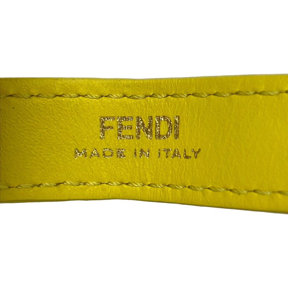 Fendi Yellow Handle Cover Peekaboo Braided Leather — view 3