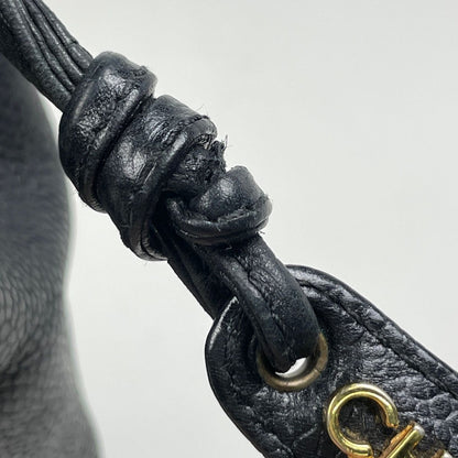 Chanel Triple CC Logo Chain Tote Shoulder Bag Caviar Leather Black — view 8