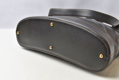 Loewe Tote Anagram Pouch Darkbrown Leather Vintage — view 8