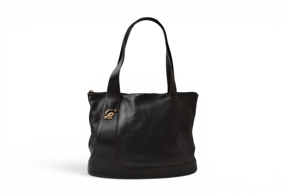 Loewe Tote Anagram Pouch Darkbrown Leather Vintage — view 3