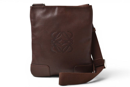 Loewe Shoulder Bag Vintage Anagram Calfskin Brown
