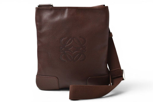 Loewe Shoulder Bag Vintage Anagram Calfskin Brown