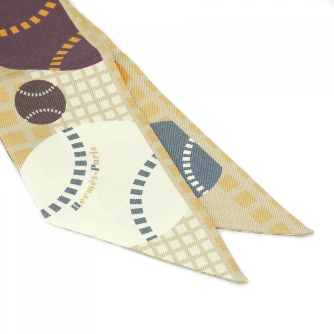 Hermes Twilly Scarf Beige — view 2