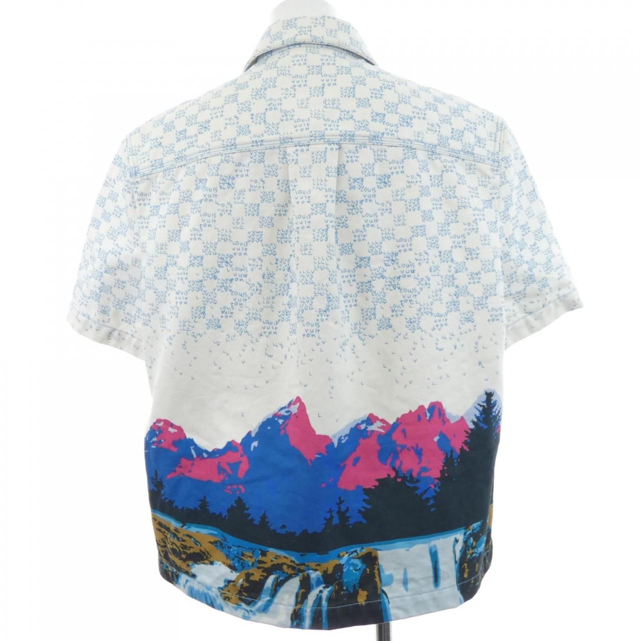 Louis Vuitton Landscape Short Sleeve Denim Shirt — view 2