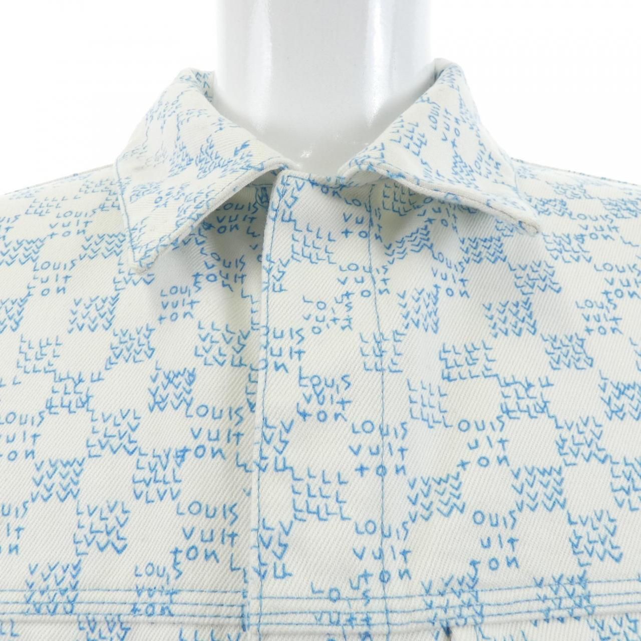 Louis Vuitton Landscape Short Sleeve Denim Shirt — view 5
