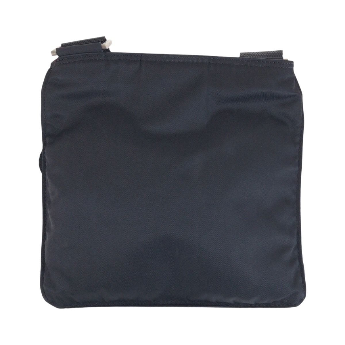 Prada Tessuto Black Silver Nylon Shoulder Bag Pochette — view 2