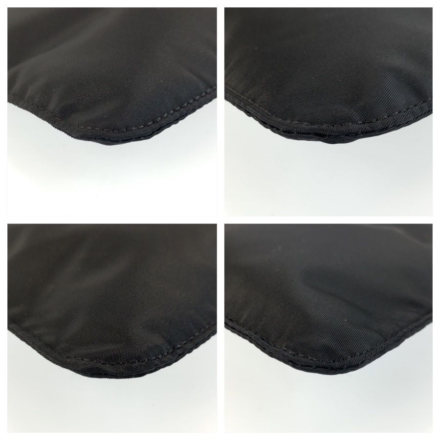 Prada Tessuto Black Silver Nylon Shoulder Bag Pochette — view 4