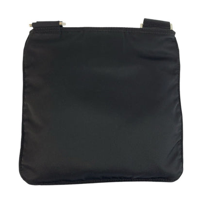 Prada Tessuto Black Silver Nylon Shoulder Bag Pochette — view 2