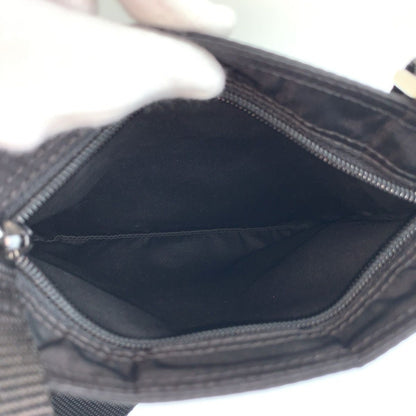 Prada Tessuto Black Silver Nylon Shoulder Bag Pochette — view 8