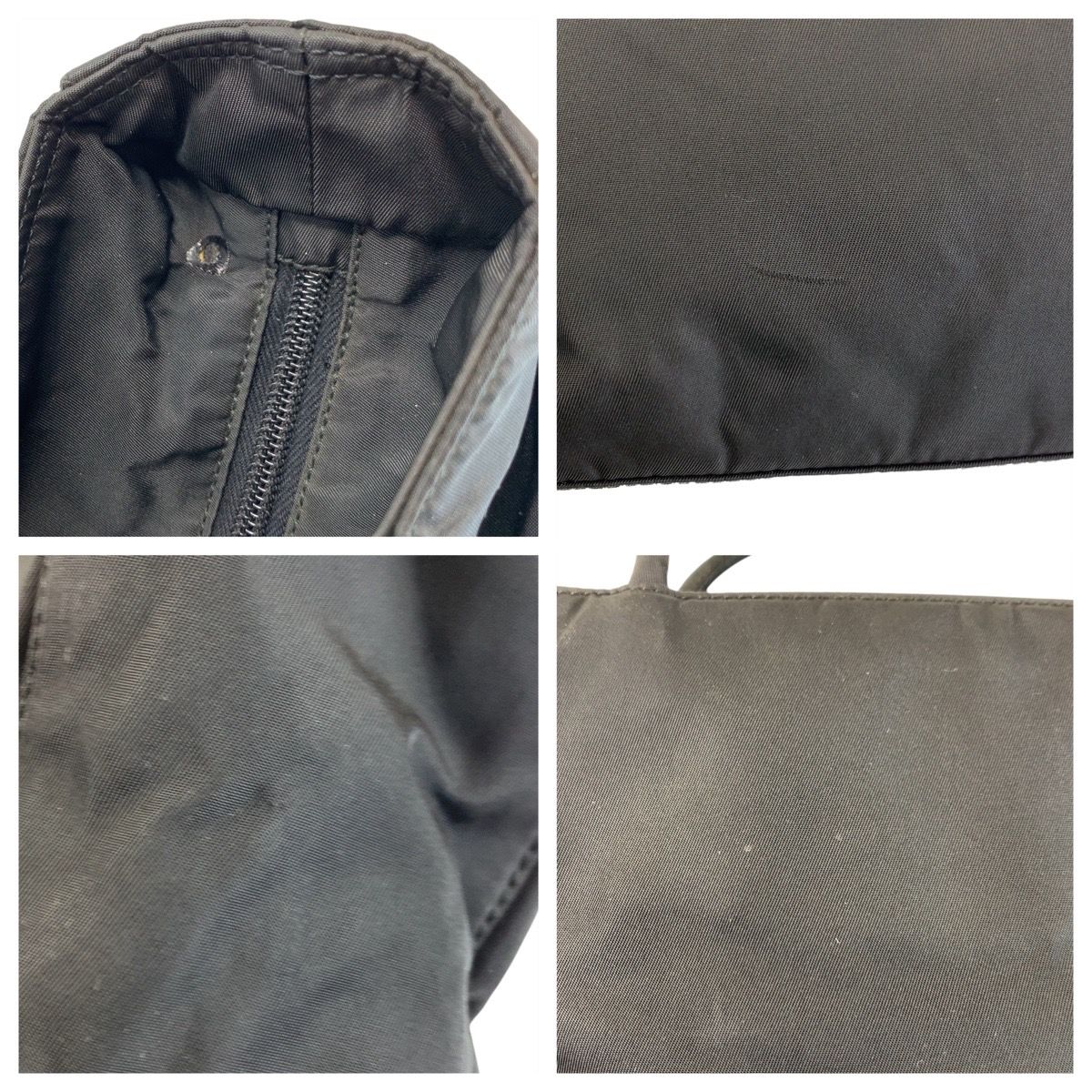 Prada Tessuto Black Silver Nylon Tote — view 5