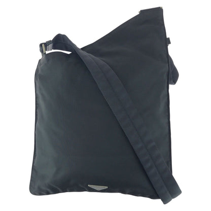 Prada Tessuto Black Silver Nylon Shoulder Bag Crossbody Pochette